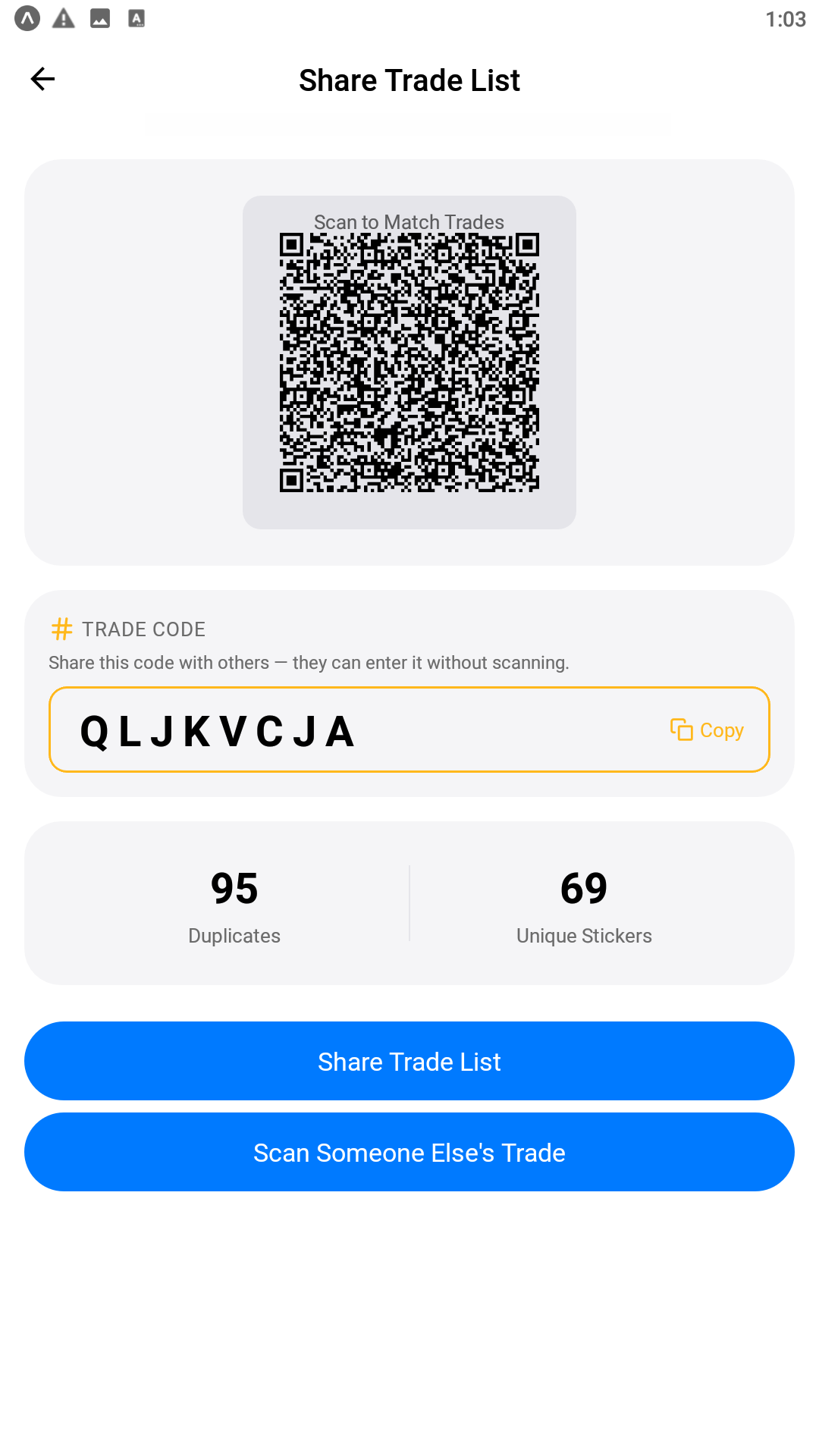 Share Code view